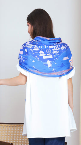 Blue Long Scarf Singapore