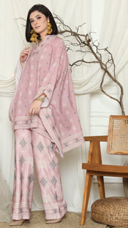 Pink Blush Ikat Sumba V-neck Pants Set