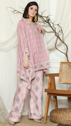 Pink Blush Ikat Sumba V-neck Pants Set