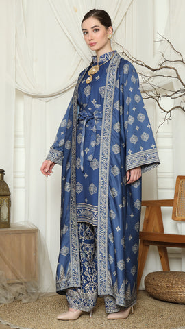 Blue Gold Tunic Bali Outer Set