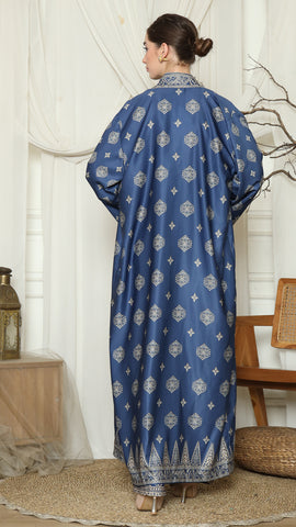 Blue Gold Tunic Bali Outer Set