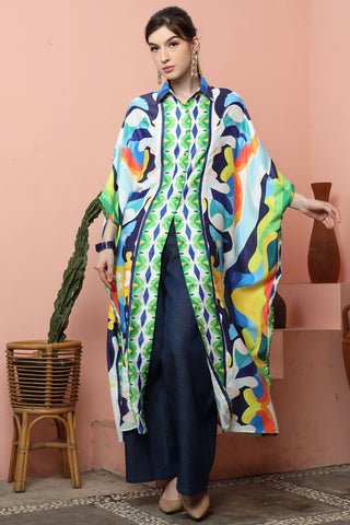 Abstract Button Kaftan