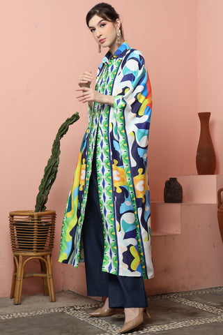 Abstract Button Kaftan