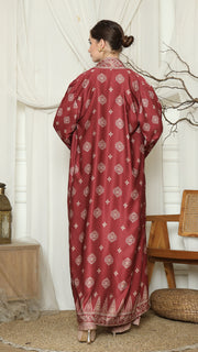Red Gold Tunic Bali Outer Set