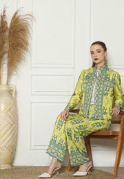 Lime Songket Jacket Set