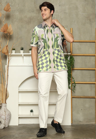Olive Exclusive Abstract Man Shirt