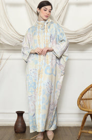 Yellow Tropical Flower HC Long Kaftan