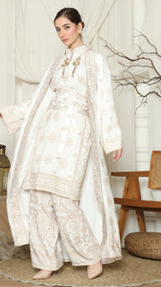 White Gold Tunic Bali Outer Set
