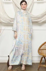 Yellow Tropical Flower HC Long Kaftan