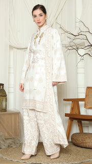 White Gold Tunic Bali Outer Set