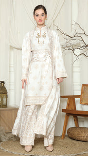 White Gold Tunic Bali Outer Set