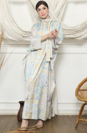 Yellow Tropical Flower HC Long Kaftan