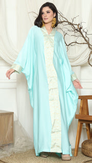 Aqua Plain Tapis Kebaya Kaftan