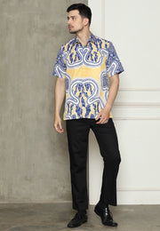 Yellow Abstract Batik Man Shirt