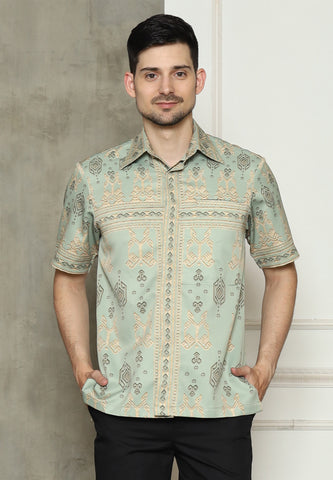 Mint Songket Man Shirt