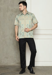 Mint Songket Man Shirt