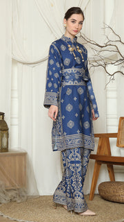 Blue Gold Tunic Bali Pants Set