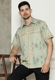 Mint Songket Man Shirt