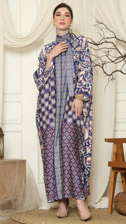 Blue Flower HC Long Kaftan