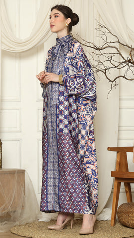 Blue Flower HC Long Kaftan