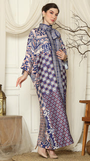 Blue Flower HC Long Kaftan