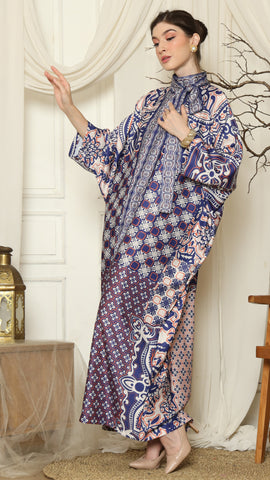 Blue Flower HC Long Kaftan