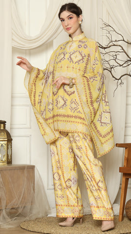 Yellow Ikat Gold HC Pants Set