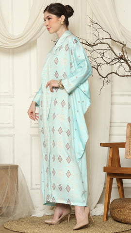 Aqua Sumba Ikat Long Kebaya Kaftan