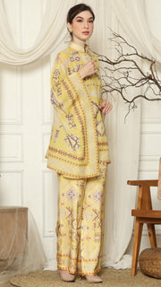 Yellow Ikat Gold HC Pants Set