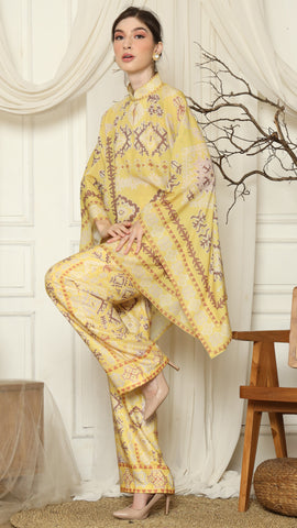 Yellow Ikat Gold HC Pants Set