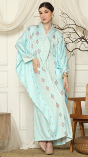 Aqua Sumba Ikat Long Kebaya Kaftan