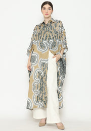 Olive Batik Button Kaftan