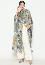 Olive Batik Button Kaftan