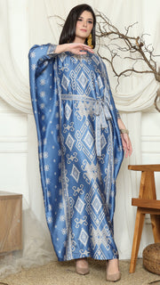 Saphire Sumba Ikat Belt HC Long Kaftan