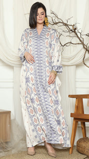 Ivory Sumba Ikat Long Kebaya Kaftan