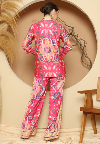 Pink Tiles Pant Set