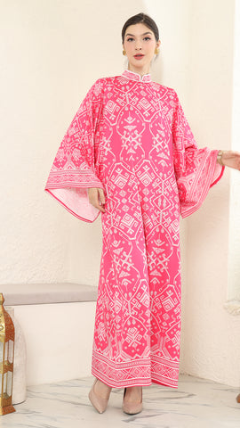 Pink Songket Long Dress