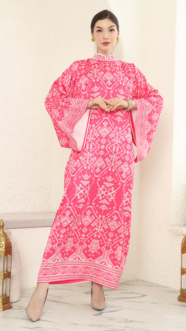 Pink Songket Long Dress