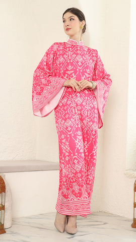 Pink Songket Long Dress