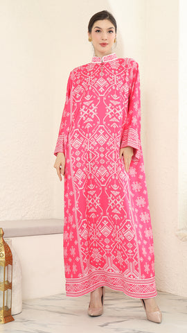 Pink Songket Long Dress