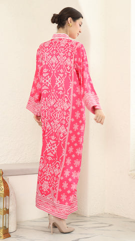 Pink Songket Long Dress