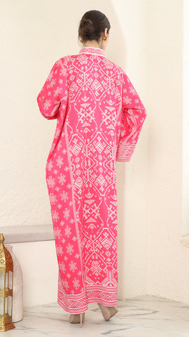 Pink Songket Long Dress