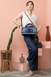 Blue Ikat Exclusive Kanzi Hand Bag