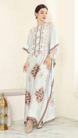 Baby Blue Tribe Short Kaftan