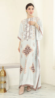 Baby Blue Tribe Short Kaftan