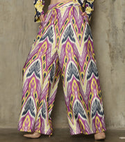 PURPLE IKAT WIDE LEG PANTS