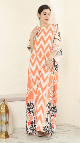 Coral Short Sleeve Kaftan