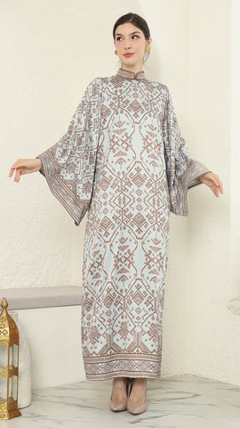 Mint Brown Songket Dress