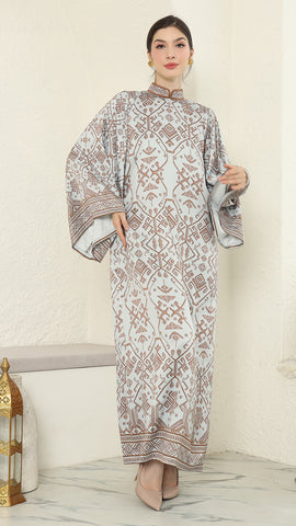 Mint Brown Songket Dress