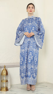 Blue Songket Long Dress